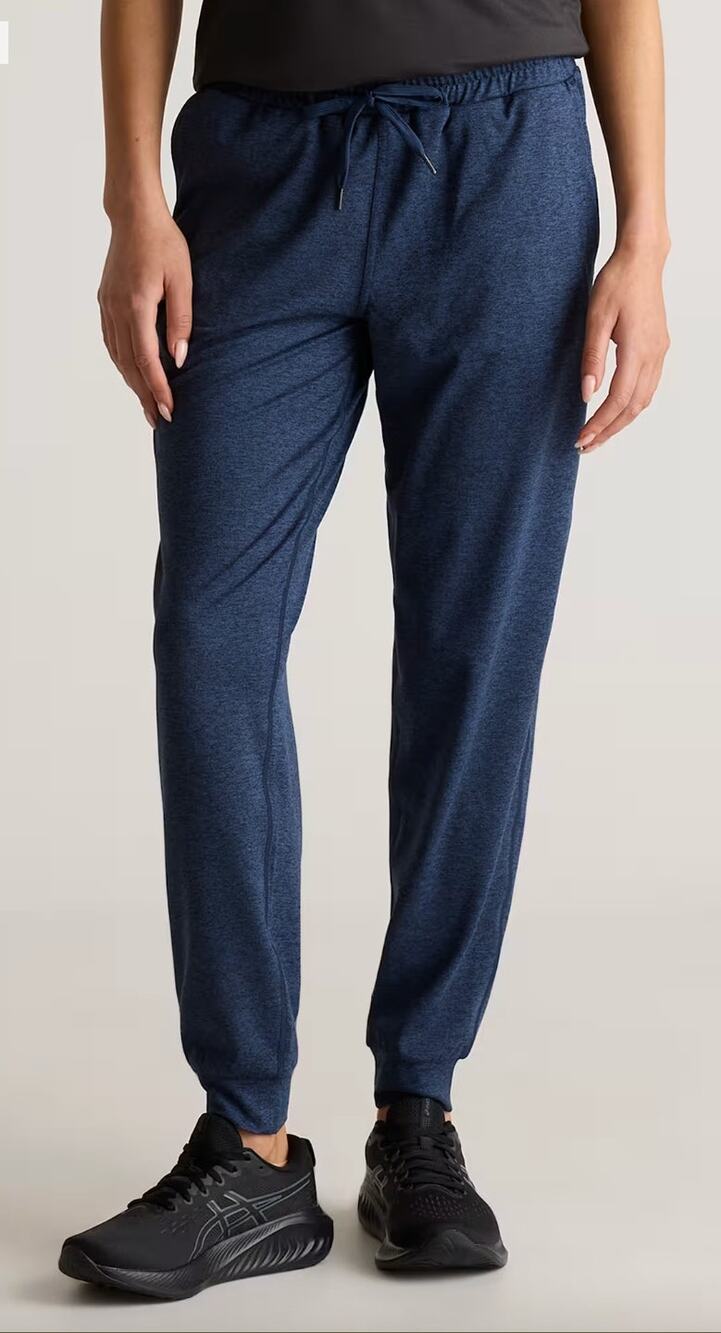 Quince Flowknit Mid-Rise Joggers XL Women's Heather Navy Blue